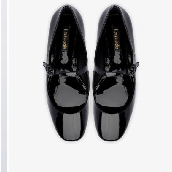New Larroude Blair black patent Mary Jane Ballet Flat size 7 - Picture 4 of 16